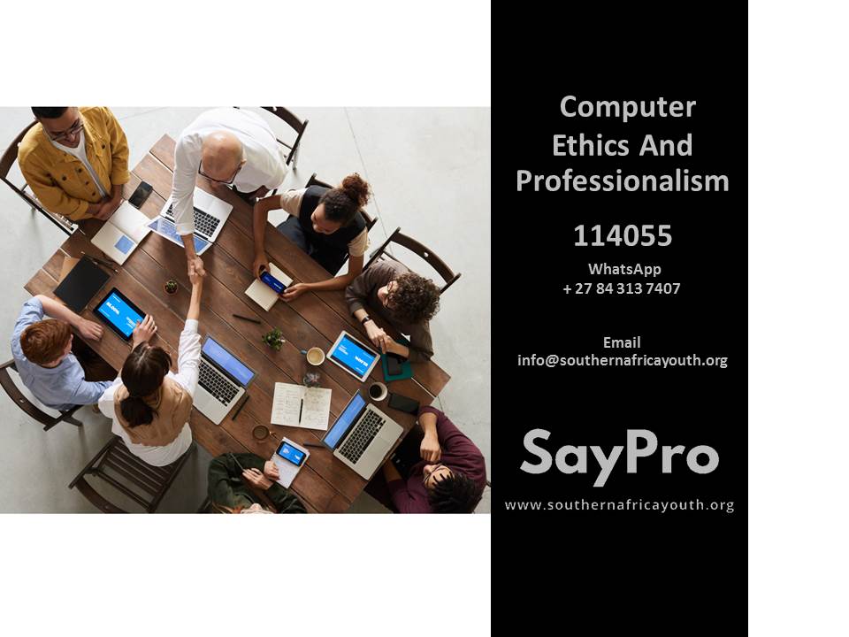 SayPro Online Course in Computer Ethics and Professionalism 114055