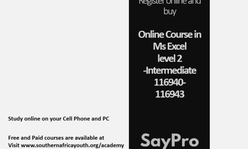 SayPro Course in Microsoft Office Excel Advanced 116937