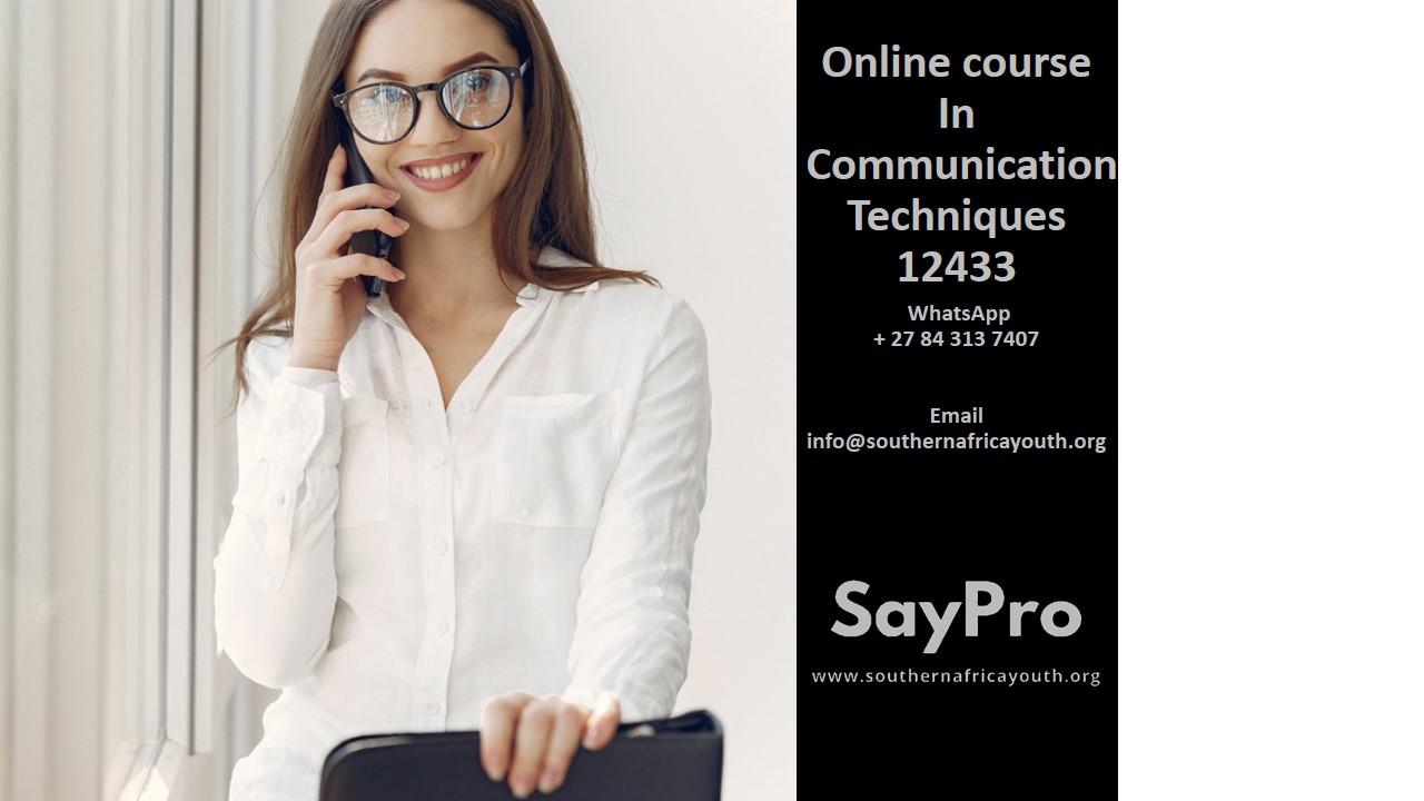 SayPro Online Course in Communication Techniques 12433