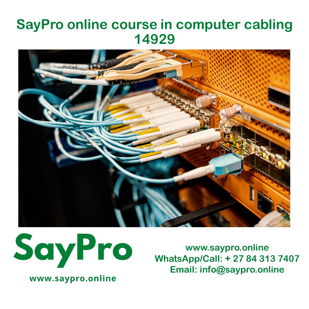 SayPro Online Course in Computer Cabling 14929