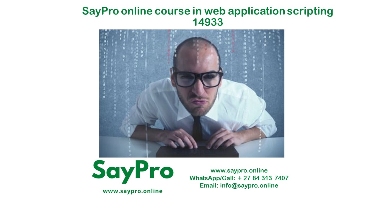 SayPro Online Course in Web-Based Computer Scripting 14933