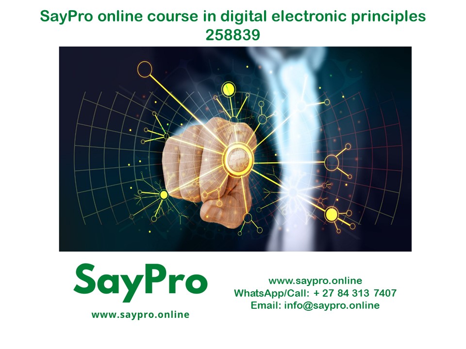 *SayPro Online Course in Modeling Principles 258839