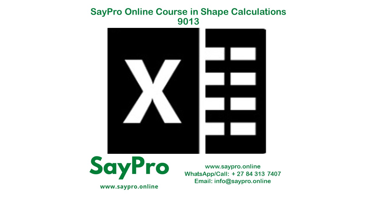 SayPro Online Course in Shape Calculations 9013