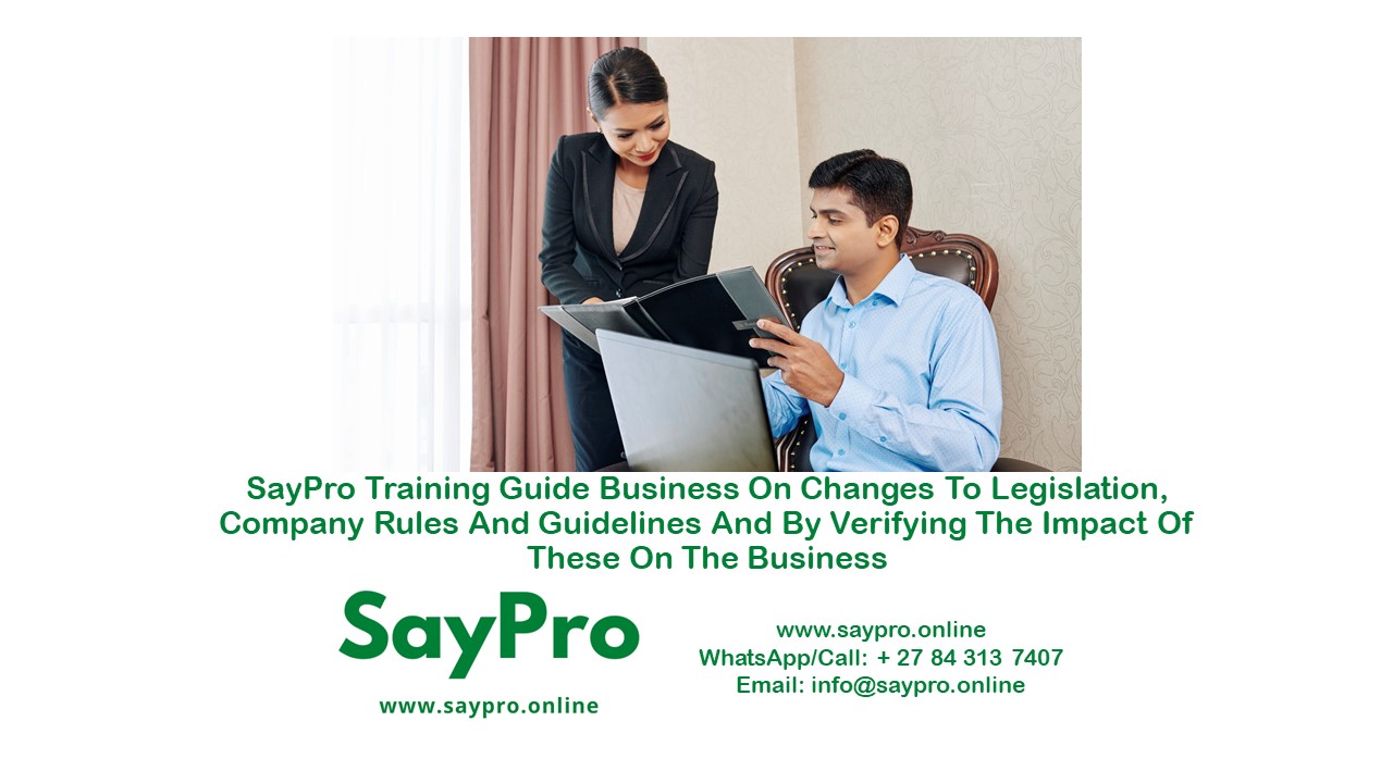 **SayPro Training Course SAQA 120344 Demonstrate knowledge and understanding of relevant current occupational health and safety legislation NQF Level 04 Credits 04