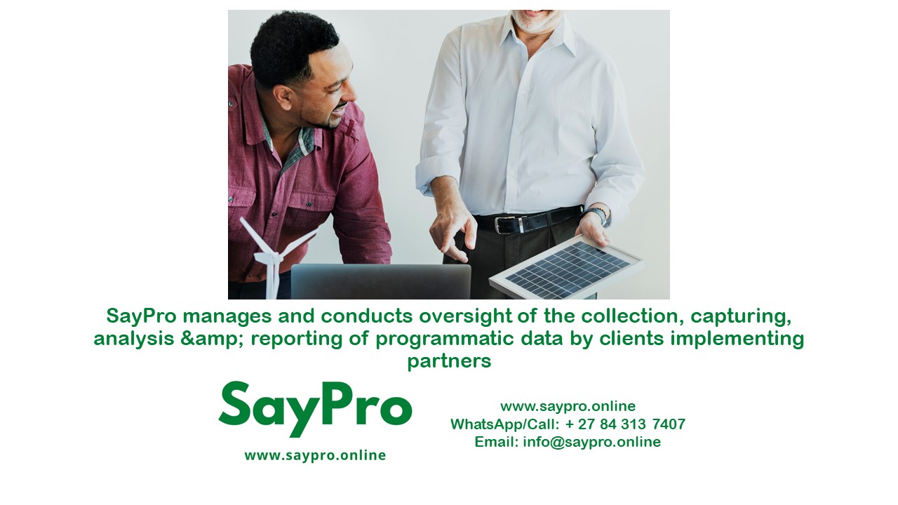 #SayPro Course in Data Capturing 116936