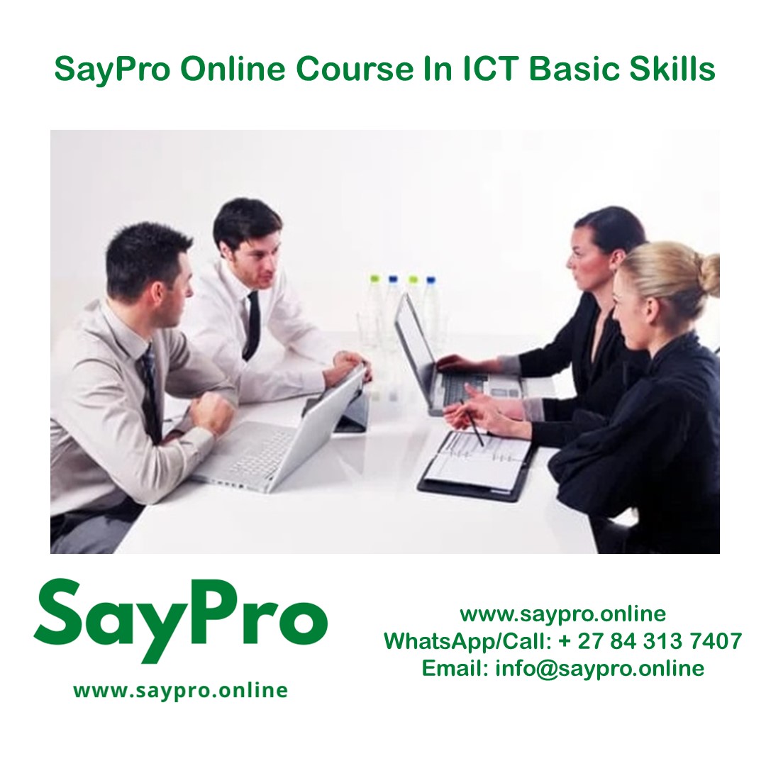 SayPro Course in ICT Basic Skills **