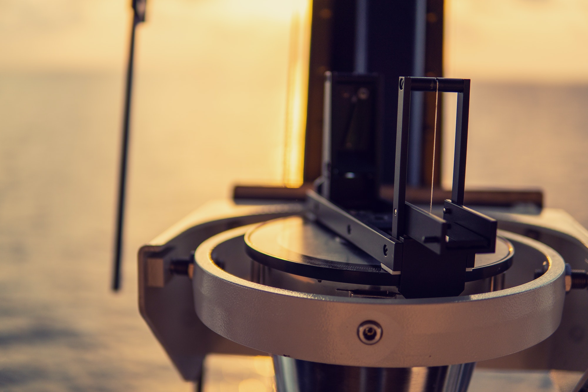 Close up of nautical marine magnetic compass on yacht